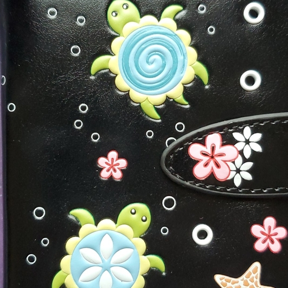 NWT Sea Turtle Wallet - Black Vegan Leather - Picture 6 of 7